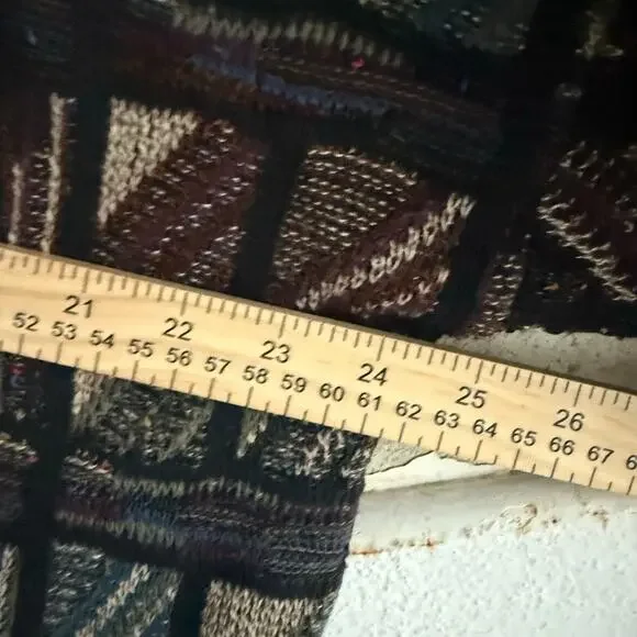Vtg 90s Coogi Style Sweater Mens Large Tall Checkered Knit Pullover Grandpacore‎